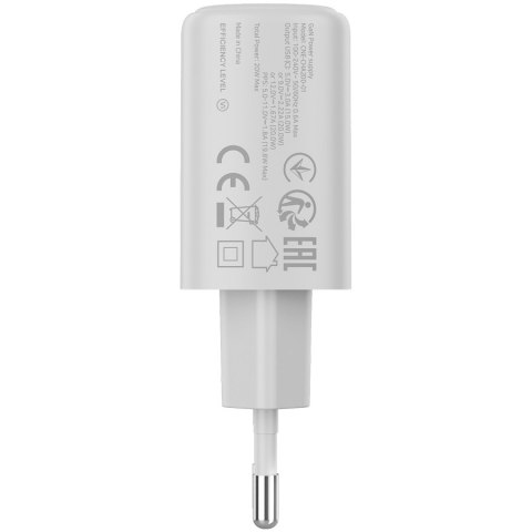 CANYON Ładowarka sieciowa OnCharge 200 20W 1xPD EU Biała