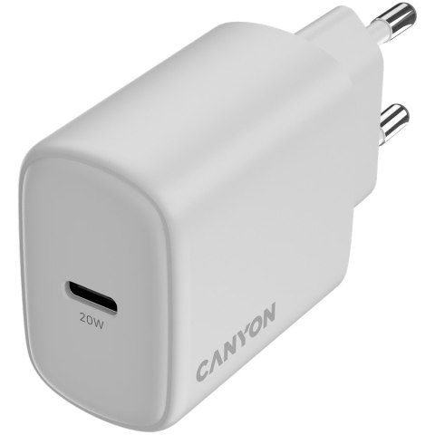 CANYON Ładowarka sieciowa OnCharge 200 20W 1xPD EU Biała
