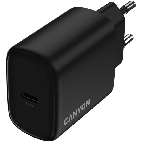 CANYON Ładowarka sieciowa OnCharge 250 25W 1xPD EU Czarna
