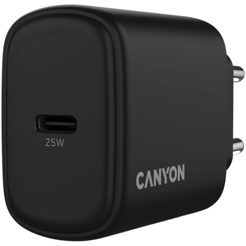 CANYON Ładowarka sieciowa OnCharge 250 25W 1xPD EU Czarna