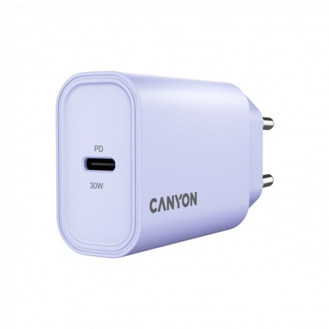 CANYON Ładowarka sieciowa OnCharge 30CL 30W 1xPD EU Fioletowa