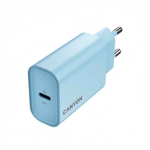 CANYON Ładowarka sieciowa OnCharge 30CL 30W 1xPD EU Niebieska
