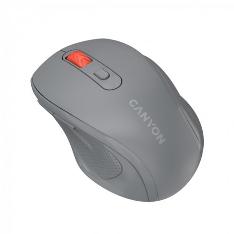 CANYON Mysz bezprzewodowa 6 przyc. 2.4GHz 1600 DPI ciemnoszara