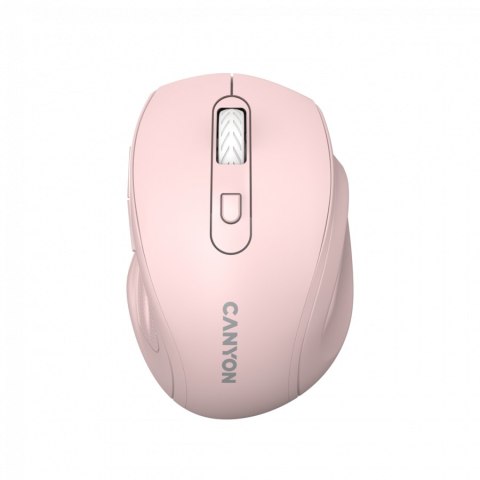 CANYON Mysz bezprzewodowa 6 przyc. 2.4GHz 1600 DPI różowa