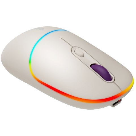 CANYON Mysz bezprzewodowa MW-22 2w1 RGB Beżowa
