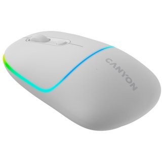 CANYON Mysz bezprzewodowa MW-22 2w1 RGB Biała