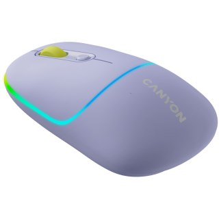 CANYON Mysz bezprzewodowa MW-22 2w1 RGB Fioletowa