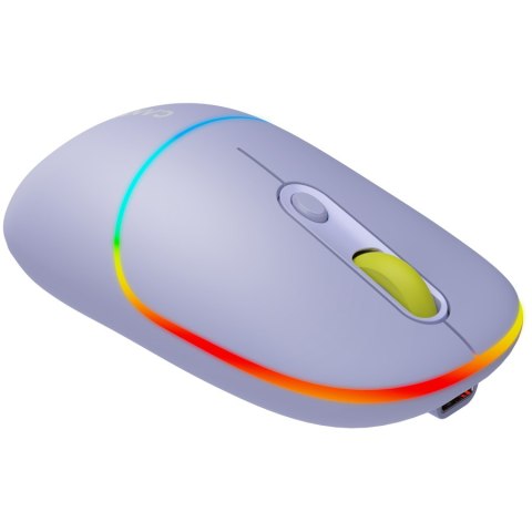 CANYON Mysz bezprzewodowa MW-22 2w1 RGB Fioletowa