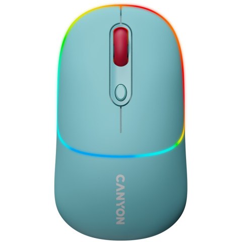 CANYON Mysz bezprzewodowa MW-22 2w1 RGB Niebieska