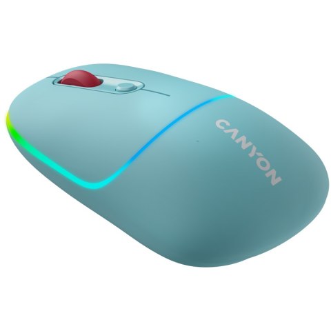 CANYON Mysz bezprzewodowa MW-22 2w1 RGB Niebieska