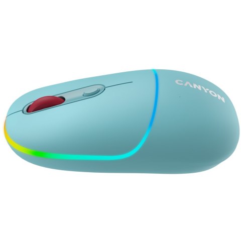 CANYON Mysz bezprzewodowa MW-22 2w1 RGB Niebieska