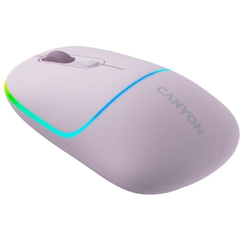 CANYON Mysz bezprzewodowa MW-22 2w1 RGB Różowa