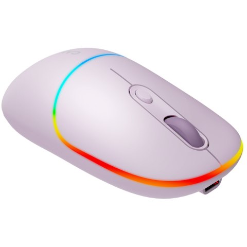CANYON Mysz bezprzewodowa MW-22 2w1 RGB Różowa