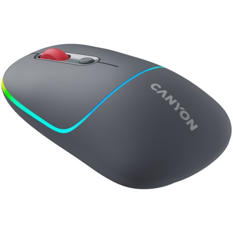 CANYON Mysz bezprzewodowa MW-22 2w1 RGB Szara