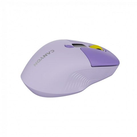 CANYON Mysz bezprzewodowa MW-26 LCD Cicha Dwa Tryby Fioletowa