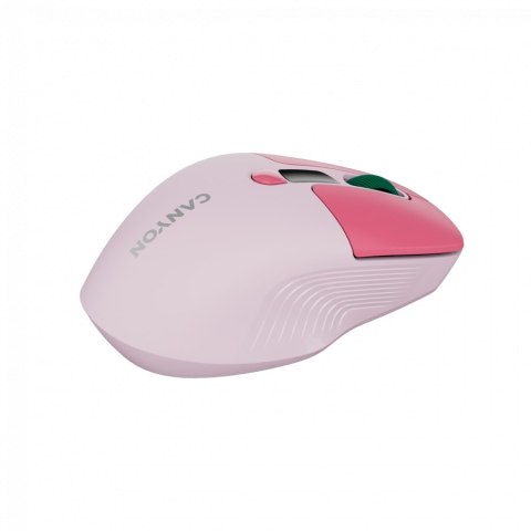 CANYON Mysz bezprzewodowa MW-26 LCD Cicha Dwa Tryby Różowa