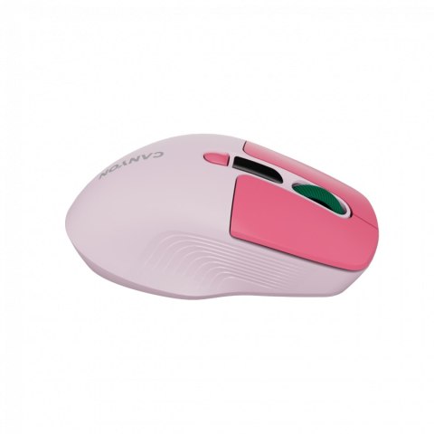 CANYON Mysz bezprzewodowa MW-26 LCD Cicha Dwa Tryby Różowa