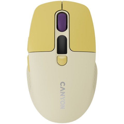 CANYON Mysz bezprzewodowa MW-26 LCD Cicha Dwa Tryby Żóta