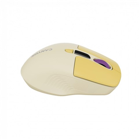 CANYON Mysz bezprzewodowa MW-26 LCD Cicha Dwa Tryby Żóta