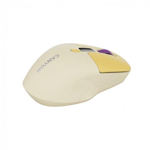 CANYON Mysz bezprzewodowa MW-26 LCD Cicha Dwa Tryby Żóta