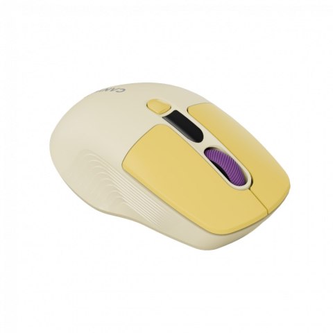 CANYON Mysz bezprzewodowa MW-26 LCD Cicha Dwa Tryby Żóta