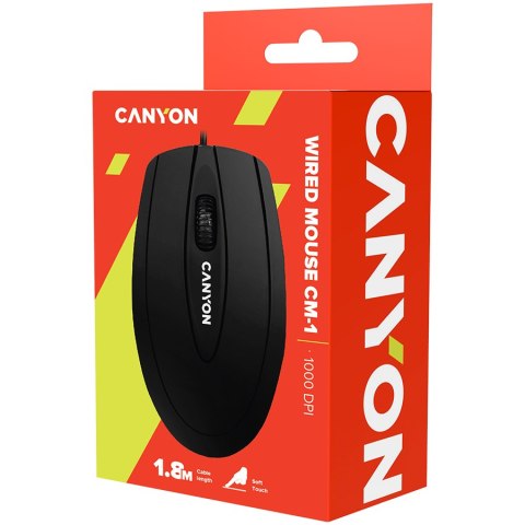CANYON Mysz przewodowa CM-1 Czarna
