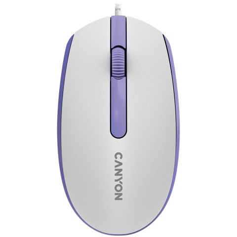 CANYON Mysz przewodowa M-10 Biało - Lawendowa