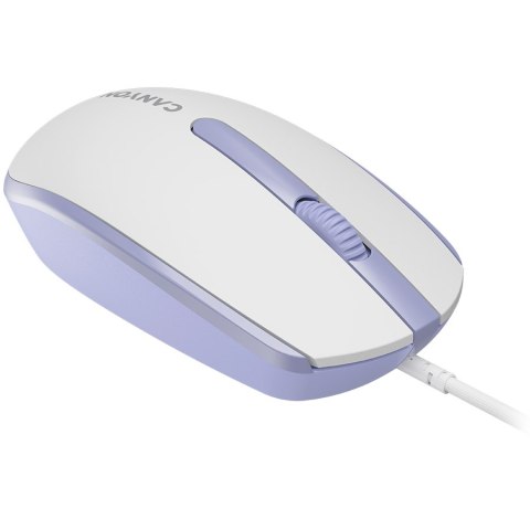 CANYON Mysz przewodowa M-10 Biało - Lawendowa