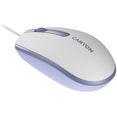 CANYON Mysz przewodowa M-10 Biało - Lawendowa