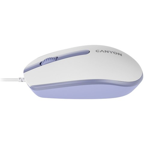 CANYON Mysz przewodowa M-10 Biało - Lawendowa