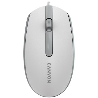 CANYON Mysz przewodowa M-10 Biało - Szara
