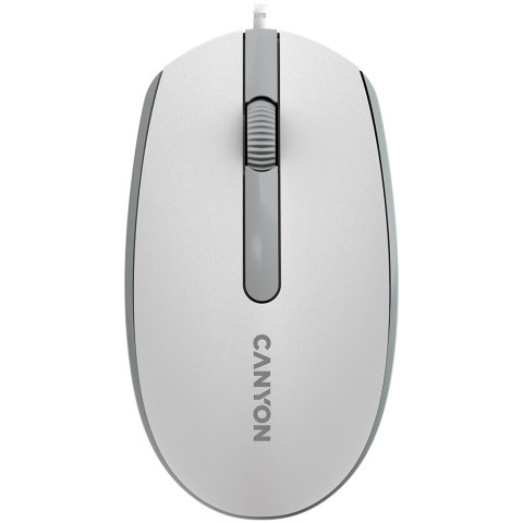 CANYON Mysz przewodowa M-10 Biało - Szara