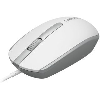 CANYON Mysz przewodowa M-10 Biało - Szara