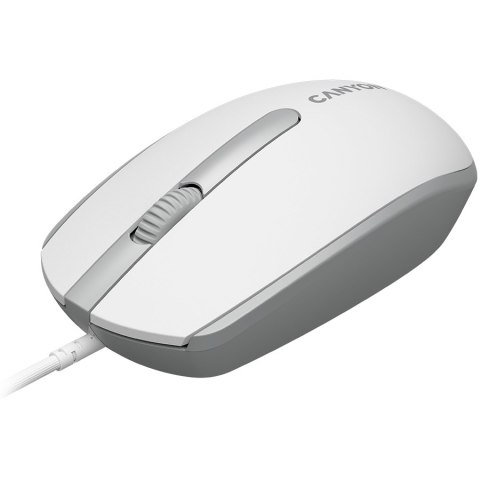 CANYON Mysz przewodowa M-10 Biało - Szara