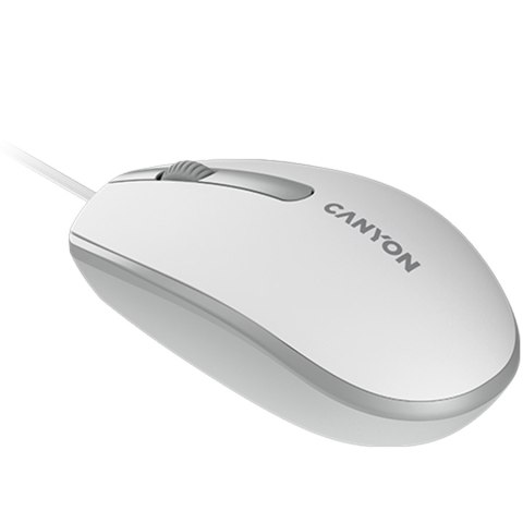 CANYON Mysz przewodowa M-10 Biało - Szara