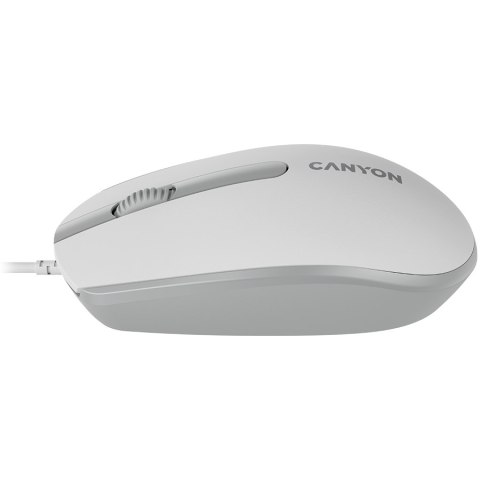 CANYON Mysz przewodowa M-10 Biało - Szara