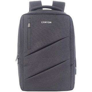 CANYON Plecak na laptopa BPE-5 Miejski USB 15.6'' Szary