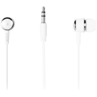 CANYON Słuchawki dokanałowe EPM-01 Mic Mini-Jack 1.2m Białe