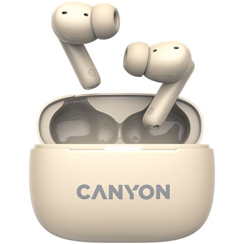 CANYON Słuchawki dokanałowe OnGo 10 ANC i ENC Beżowe