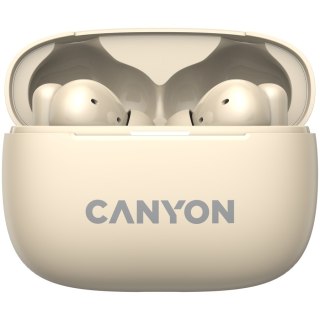 CANYON Słuchawki dokanałowe OnGo 10 ANC i ENC Beżowe