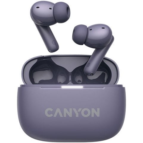 CANYON Słuchawki dokanałowe OnGo 10 ANC i ENC Fioletowe