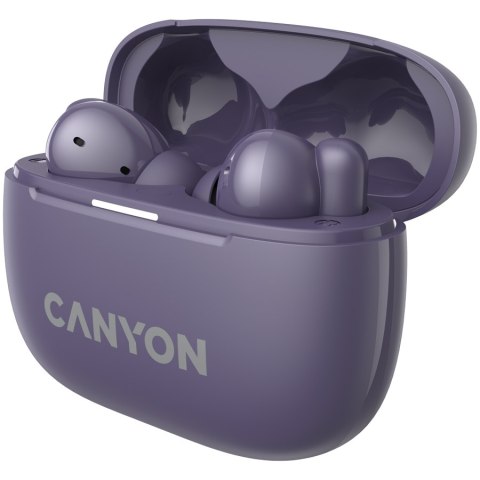 CANYON Słuchawki dokanałowe OnGo 10 ANC i ENC Fioletowe