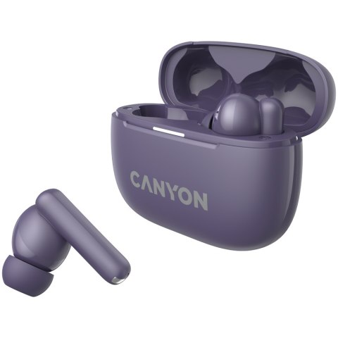 CANYON Słuchawki dokanałowe OnGo 10 ANC i ENC Fioletowe