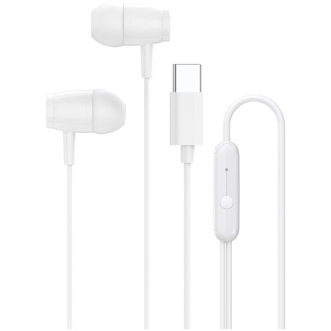 CANYON Słuchawki dokanałowe SEP-5 Przewód USB-C Białe
