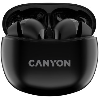 CANYON Słuchawki dokanałowe TWS-5 Etui Czarne