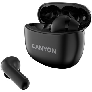CANYON Słuchawki dokanałowe TWS-5 Etui Czarne