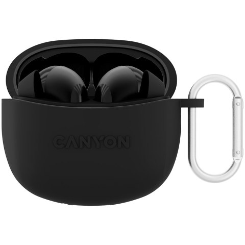 CANYON Słuchawki dokanałowe TWS-5 Etui Czarne