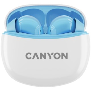 CANYON Słuchawki dokanałowe TWS-5 Etui Niebieskie