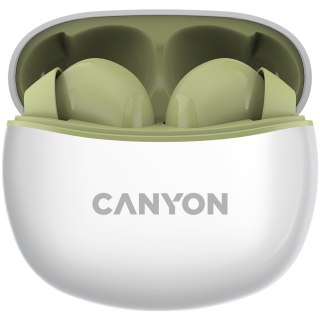 CANYON Słuchawki dokanałowe TWS-5 Etui Zielone