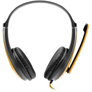 CANYON Zestaw słuchawkowy HSC-1 PC Mik 2m Czarno - Żółty